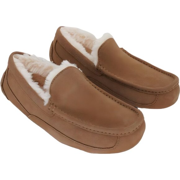 Ugg Ascot Men\'s Sheepskin Moccasin Slippers Cozy Indoor Brown US 8 EU 41 main image 2